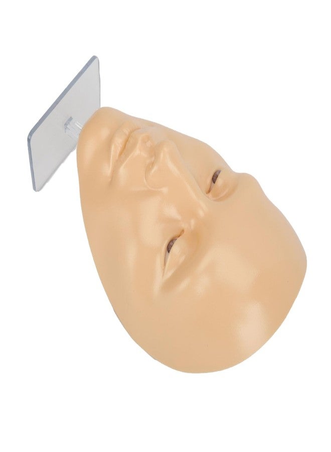 Jauarta 5D Silicone Makeup Practice Face Teaching Face Eye Cosmetic Mannequin Board for Cosmetology (White) - Image 3